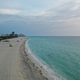 An aerial drone view of the closed South Beach on May 19, 2020 in Miami Beach, Florida. The city of Miami Beach will allow “various retail stores, personal grooming establishments, offices and museums” to open staring tomorrow.